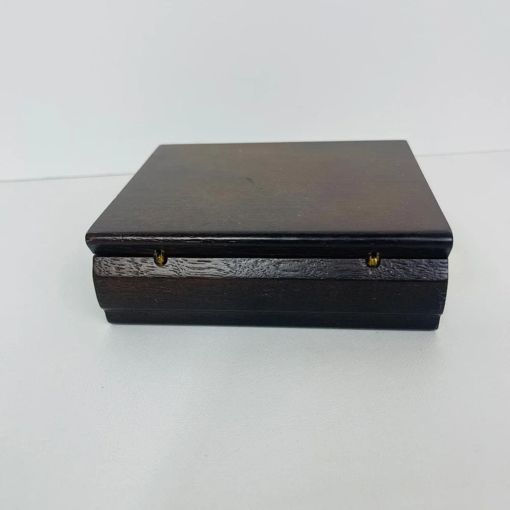 Monarch Trophy Wooden Book Desk Clock Brown Roman Numeral Quartz NISD Award Good